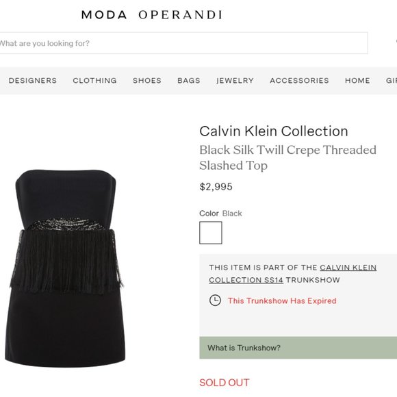 $3K CK COLLECTION Fringe Slit Top/ Mini Dress Boxy - Picture 4 of 10